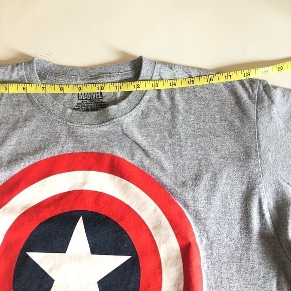 Marvel Mens Captain America Shield Short Sleeves T-Shirt Size Large - Picture 4 of 7